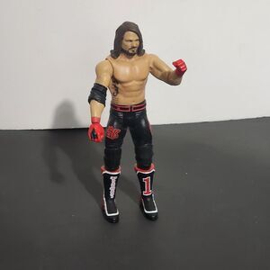 Mattel WWE AJ Styles Action Figure Basic Series 87 Black Red Gear 2017 Loose